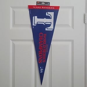 Brand new Texas Rangers world series champions pennant